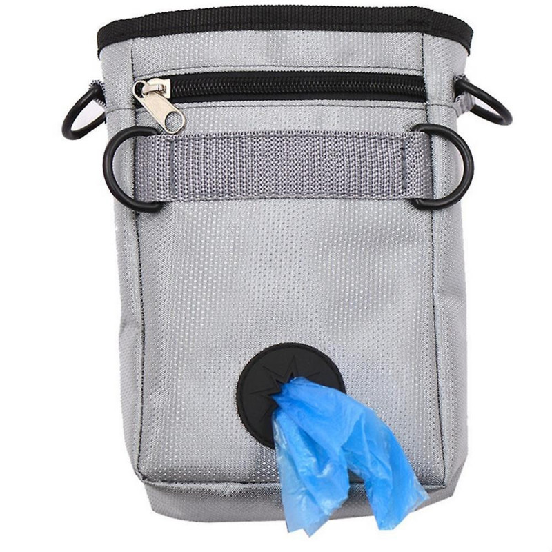 Dog Training Snack Treatment Bag Pet Portable Waist Pouch With Belt Loop Gray