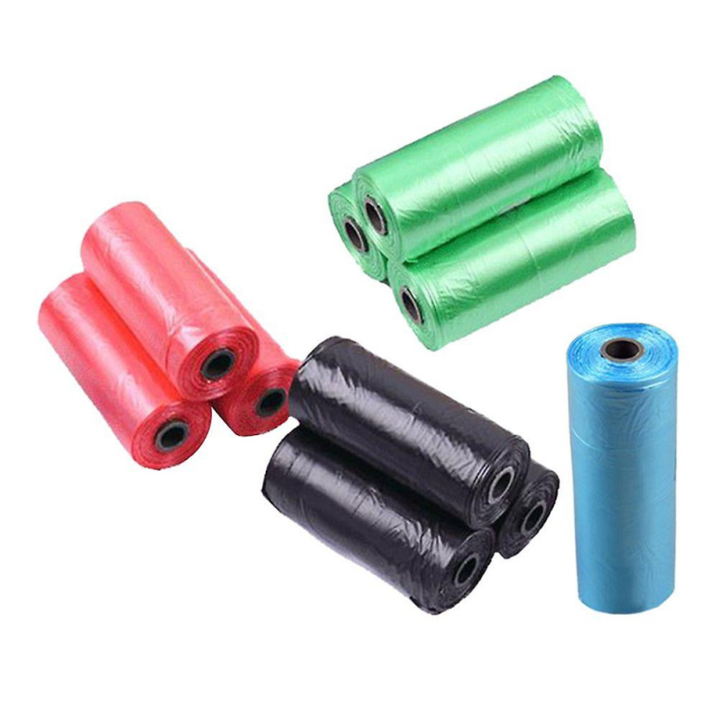 10rolls Dog Puppy Waste Poop Bags Standard And Biodegradable Black For Outdoor Walking Random Color