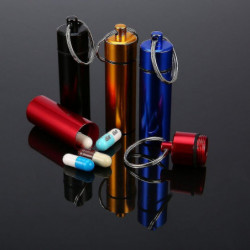 Waterproof Pill Shaped Aluminum Alloy Pill Drug Bottle Holder Containe Waterproof Pill Shaped Aluminum Alloy Pill Drug Bottle Holder Containe