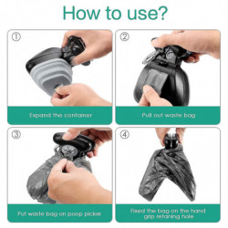 Ramassage portable des déchets de toilettes pour animaux de compagnie avec distribution de sacs, ramassage des [...]
