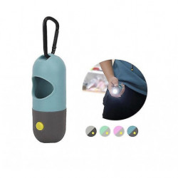 1pc Dog Poop Pickup Bag Dispenser With Led Flash For Outdoor Pet Walking (black) Tw 1pc Dog Poop Pickup Bag Dispenser With Led Flash For Outdoor Pet Walking (black) Tw
