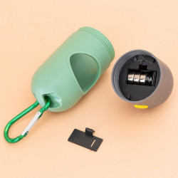 Pet Waste Disposal Bag Dispenser With Flashlight Clip For Dog Outdoor Playing Pet Waste Disposal Bag Dispenser With Flashlight Clip For Dog Outdoor Playing