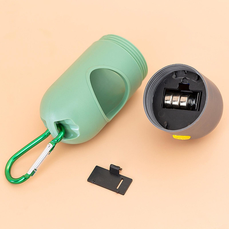 Pet Waste Disposal Bag Dispenser With Flashlight Clip For Dog Outdoor Playing