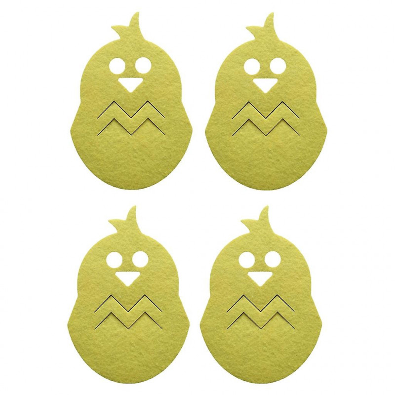 Easter Chick Chicken Tableware Storage Organizer Pocket 4pcs Cutlery Bag Holder