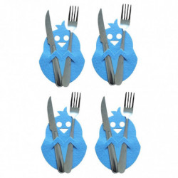 Easter Chick Chicken Tableware Storage Organizer Pocket 4pcs Cutlery Bag Holder Easter Chick Chicken Tableware Storage Organizer Pocket 4pcs Cutlery Bag Holder