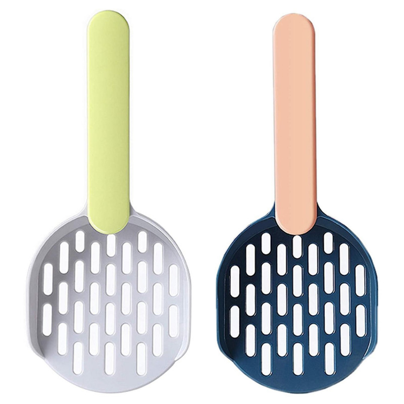 2 Pcs Scoop Deep Shovel with Long Handle Cat Sifter Fit, Pet Cat Accessories Supplies