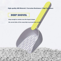 2 Pcs Scoop Deep Shovel with Long Handle Cat Sifter Fit, Pet Cat Accessories Supplies