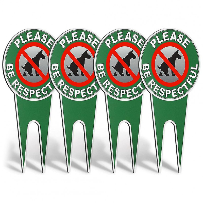 4 Pieces No Poop Dog Signs Please Be Respectful No Pooping Dog Lawn Signs No Dog Poop Yard Signs