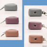 Travel Outdoor Protable Dog Poop Bag Dispenser Pu Leather Pouch Pet Cat Pick Up Poop Bag Holder Waste Bags