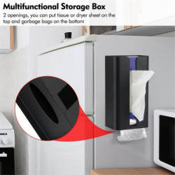 Magnetic Laundry Dryer Sheet Dispenser, Tissue Holder, Garbage Bag Dispenser for Fridge, Kitchen, L Magnetic Laundry Dryer Sheet Dispenser, Tissue Holder, Garbage Bag Dispenser for Fridge, Kitchen, L