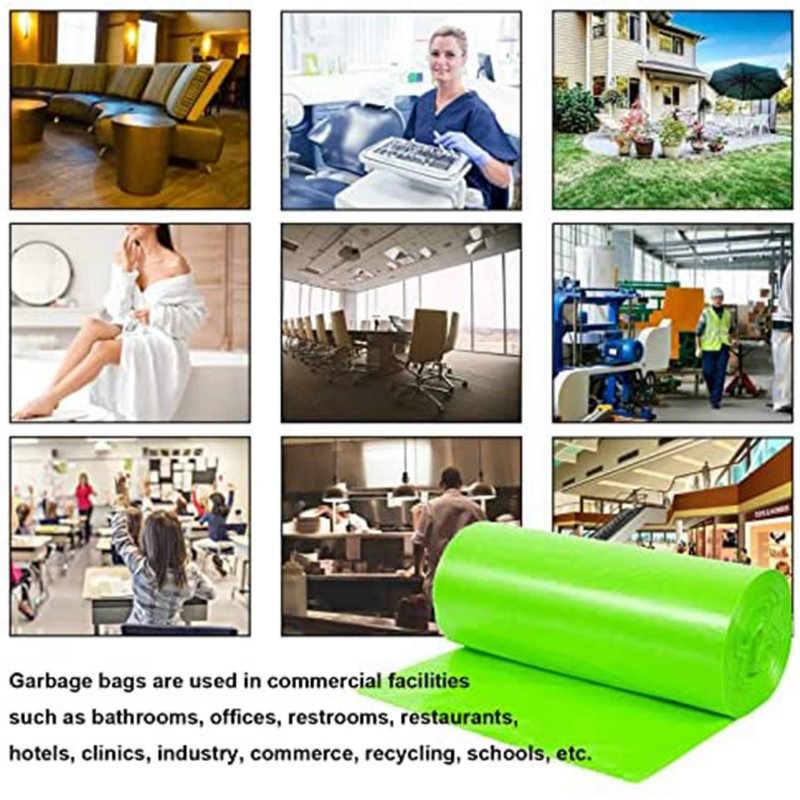 100 Degradable Biological Garbage Bags Starch-Based Environmental Protection Garbage Bags