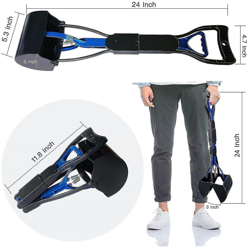 Long Handle Pet Pooper Scooper Chien Chat Ramasseur de déchets