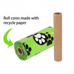 12 Rolls Dog Paw Pattern HDPE+EPI / D2W Eco-friendly Pet Dog Poop Waste Bags with Dispenser - White