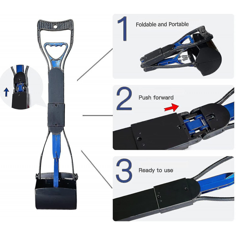 Long Handle Pet Pooper Scooper Chien Chat Ramasseur de déchets