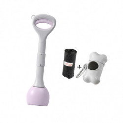 Dog Pooper Scooper Poop Picker Dog Poop Pick Up Tool For Park Traveling Lawn Purple 49cm