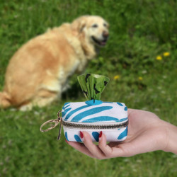 Dog Poop Bag Holder Doggy Waste Bag Dispenser For Travel Camping Walking Striped Blue Dog Poop Bag Holder Doggy Waste Bag Dispenser For Travel Camping Walking Striped Blue