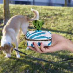 Dog Poop Bag Holder Doggy Waste Bag Dispenser For Travel Camping Walking Striped Blue Dog Poop Bag Holder Doggy Waste Bag Dispenser For Travel Camping Walking Striped Blue
