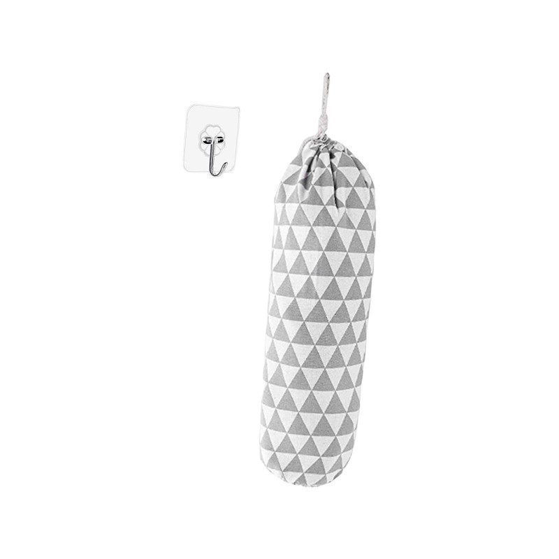 Shopping Bag Storage Holder Grocery Bag Organizer Garbage Bag Dispenser Gray White