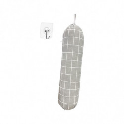 Shopping Bag Storage Holder Grocery Bag Organizer Garbage Bag Dispenser Gray Grid Shopping Bag Storage Holder Grocery Bag Organizer Garbage Bag Dispenser Gray Grid