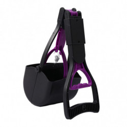 Foldable Dog Pooper Scooper For Large And Small Dogs Concrete Ground Surface Purple