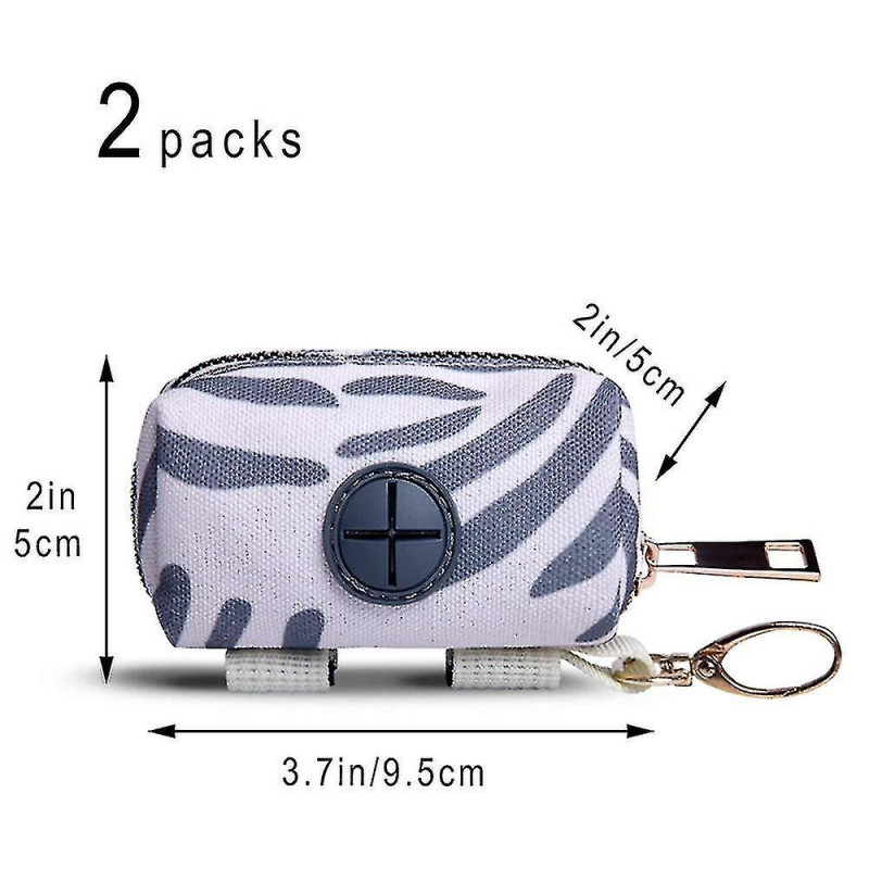 2 Pack Fashion Dog Poop Waste Bag Distributeur, Pet Dog Waste Bag Distributeur, Dog Poop Bag Holder