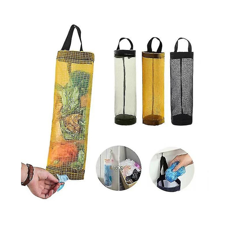 Grocery Bag Holder Wall Mount Bag Holder Dispenser Hanging Storage Trash Garbage Bag Kitchen Home Garbage Organizer