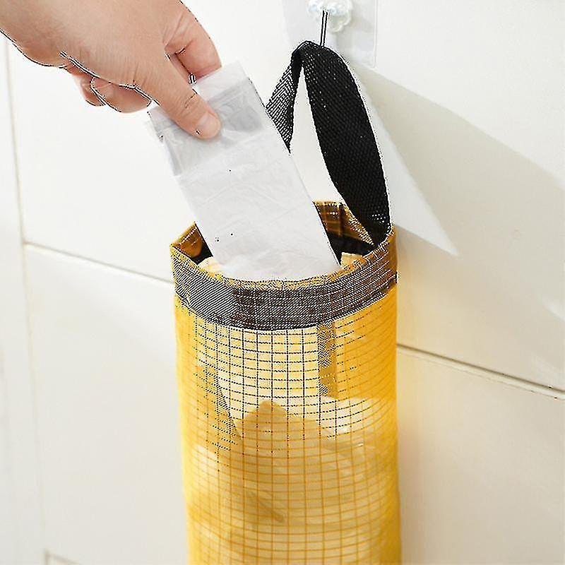 Grocery Bag Holder Wall Mount Bag Holder Dispenser Hanging Storage Trash Garbage Bag Kitchen Home Garbage Organizer