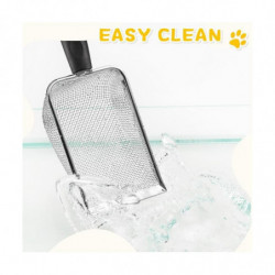 Litter Scoop,durable Litter Cleaner Corner Shovel,stainless Steel Mesh Litter Shovel,easy To Clean