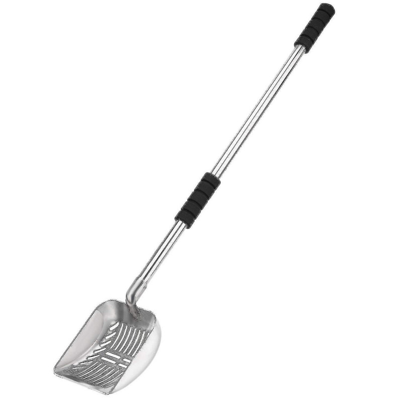 Pelle en métal avec pelle profonde et long manche Tamis antiadhésif amovible en acier inoxydable avec mousse G