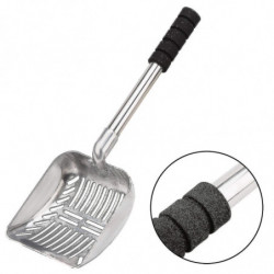 Pelle en métal avec pelle profonde et long manche Tamis antiadhésif amovible en acier inoxydable avec mousse G