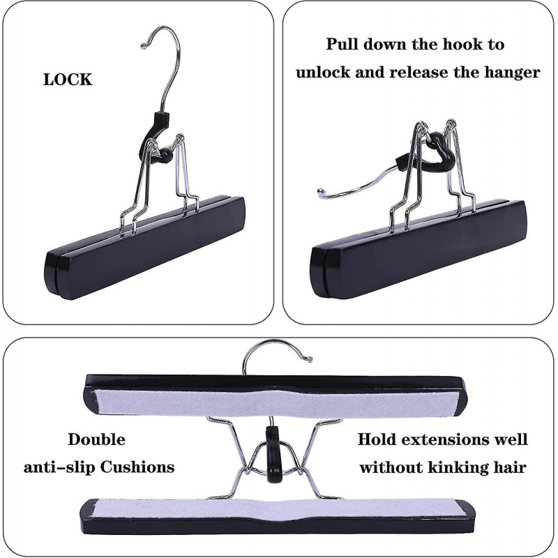 3pcs Hair Extensions Holder Wig Storage Bag With Hanger Portable Wig Storage Bag Hair Extension Carrier Holder