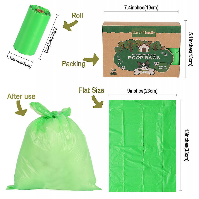 Rolls Dog Poop Bags, Eco-friendly Pet Waste Bags, Thick Leak Proof Waste Poop Bags For Clean-up, Pet Supplies