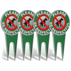 4 pièces Pas de signes de chien caca Soyez respectueux Pas de chien de caca Signes de pelouse Pas de panneaux de [...]