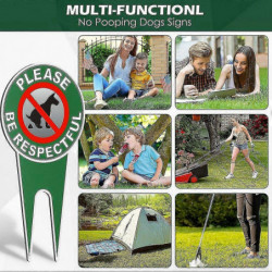 4 pièces Pas de signes de chien caca Soyez respectueux Pas de chien de caca Signes de pelouse Pas de panneaux de [...]