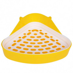 Small Animal Litter Tray Plastic Triangular Corner Litter Pan With Grate