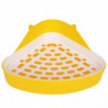 Small Animal Litter Tray Plastic Triangular Corner Litter Pan With Grate