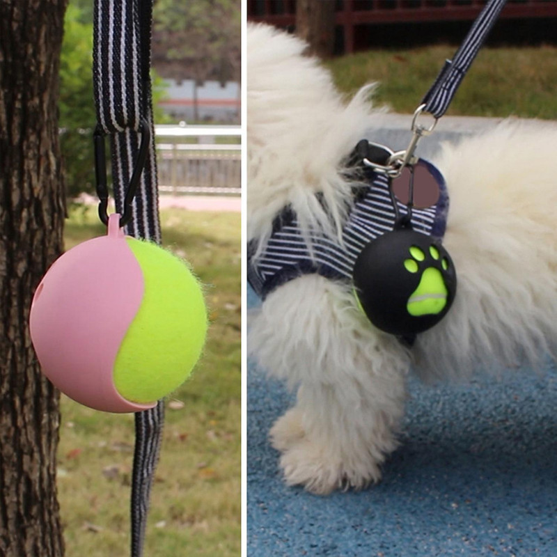 Tennis Ball Holder with Hook Lightweight Easy Installation Hands-Free Pet Ball Cover Holder Dog Leas
