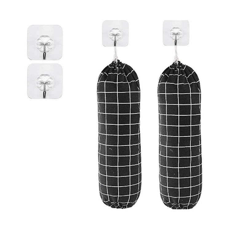 Plastic Bag Holder, Wall Mount Garbage Plastic Bag Organizer, Bag Storage Dispenser, Bag Holder For