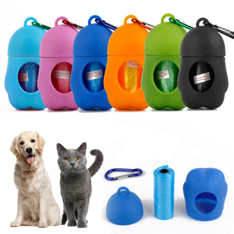 Dog Poop Bag Dispenser Portable Outdoor Pet Cat Poo Pick Up Case Waste