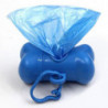 Cute Dog Puppy Pet Bone Shape Poop Waste Bags Clip Dispenser with 1Roll Bag