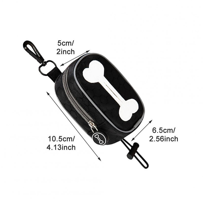 Dog Poop Bag Holder Wear Resistant Elastic Cord Soft With Leash Clip Lightweight