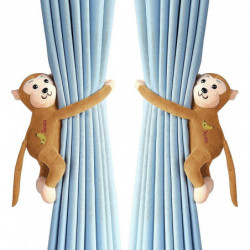2 Packs Cartoon Monkey Tortoise Curtain Tiebacks Hook And Loop Window Decorative Curtain Rope Holdback Holder Cute [...]
