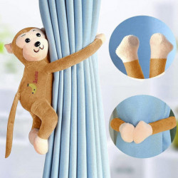 2 Packs Cartoon Monkey Tortoise Curtain Tiebacks Hook And Loop Window Decorative Curtain Rope Holdback Holder Cute [...]