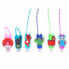 6 Sets Cartoon Silicone Hand Sanitizer Holder Empty Carriers Refillable Bottles Random Style