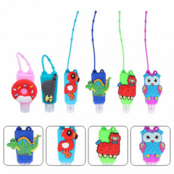 6 Sets Cartoon Silicone Hand Sanitizer Holder Empty Carriers Refillable Bottles Random Style 6 Sets Cartoon Silicone Hand Sanitizer Holder Empty Carriers Refillable Bottles Random Style