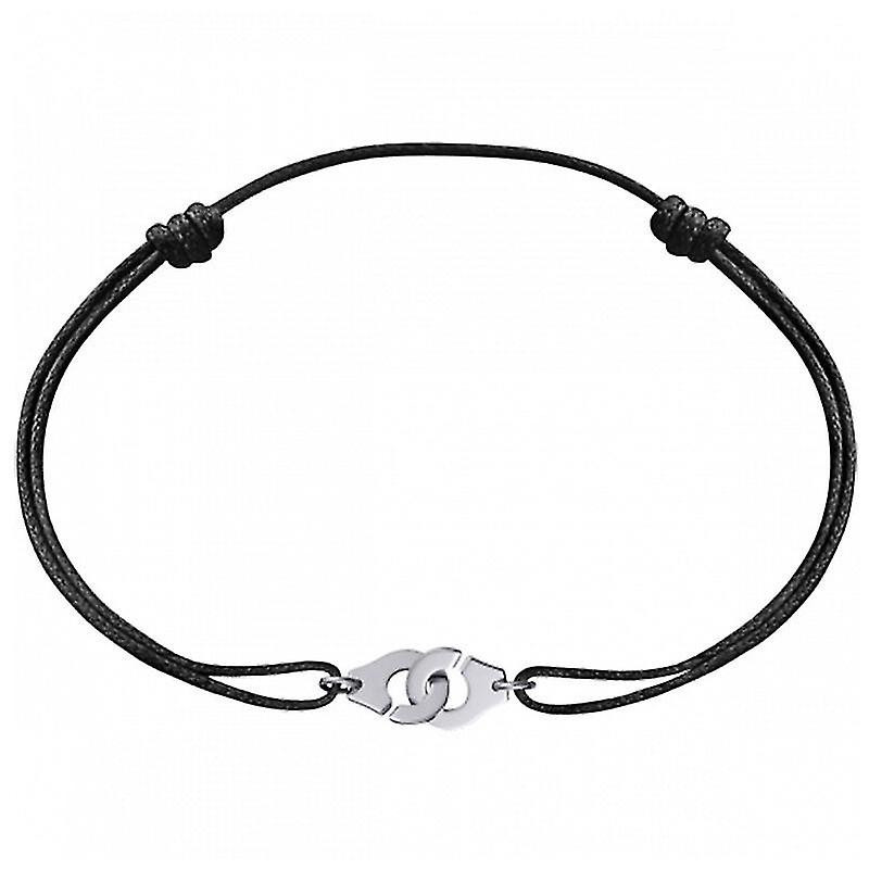 Collier de menottes en argent sur cordon