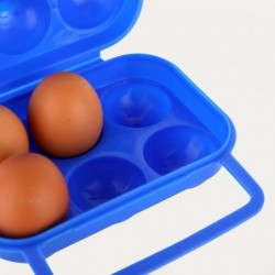 Outdoor Plastic Portable Camping 6 Eggs Carrier Container Case Eggs Carrier Holder Egg Storage Box Case avec poignée