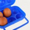 Outdoor Plastic Portable Camping 6 Eggs Carrier Container Case Eggs Carrier Holder Egg Storage Box Case avec poignée