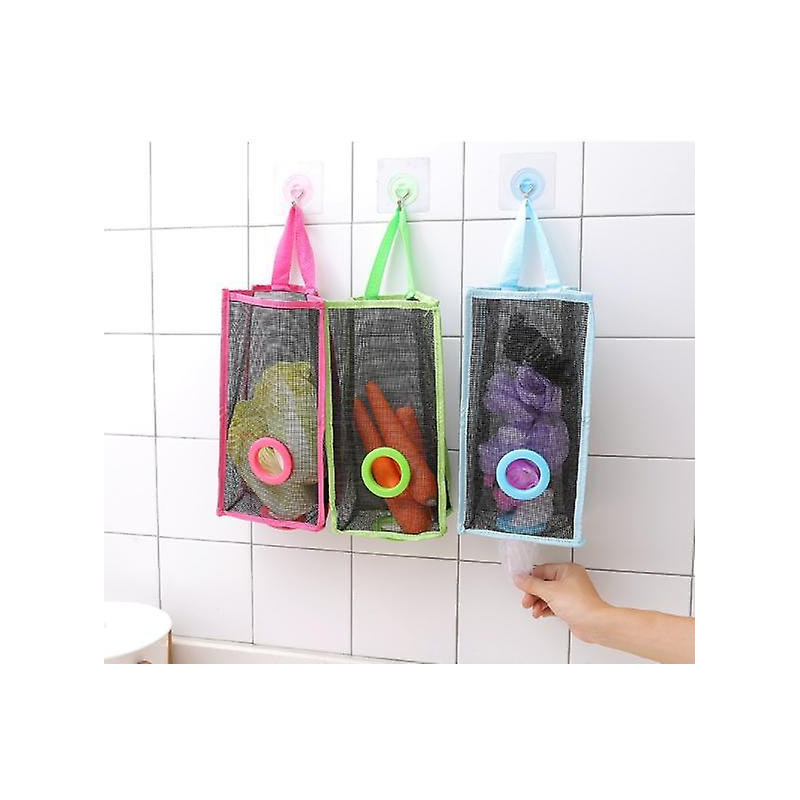 Plastic Bag Holder, Grocery Bag Holder Trash Bags Holder Organizer Mesh Hanging Storage