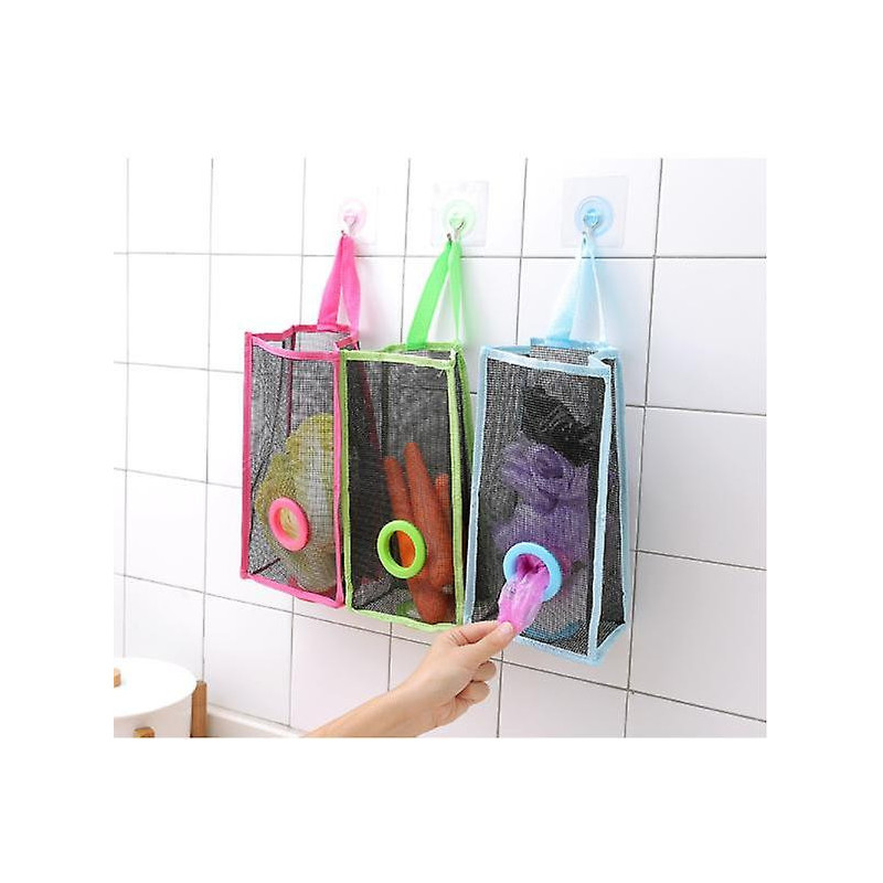 Plastic Bag Holder, Grocery Bag Holder Trash Bags Holder Organizer Mesh Hanging Storage